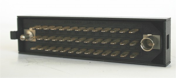 Siemens/ Tyco oder Amphenol Tuchel DIN 41622 39 polige versilberte Messerleiste, mit Riegelwanne aus Metall GEBRAUCHT